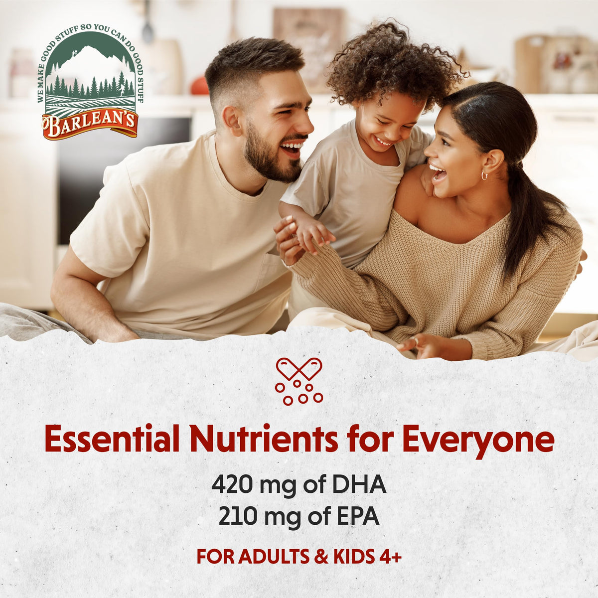 Barlean's Complément Alimentaire Omega 3 Vegan 630 mg EPA DHA en préparation de smoothie