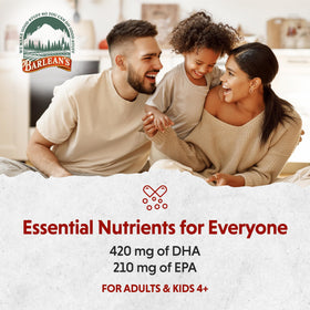 Barlean's Complément Alimentaire Omega 3 Vegan 630 mg EPA DHA en préparation de smoothie