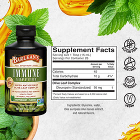 Barlean's complexe liquide de feuille d'olivier 473ml en usage