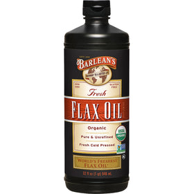 Barlean's Huile de Graines de Lin 32oz bouteille vue de face