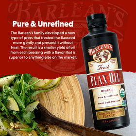 Barlean's Huile de Lin Bio 12oz avec yaourt
