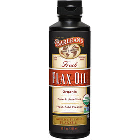 Barlean's Huile de Lin Bio 12oz bouteille avant