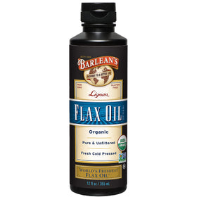 Barlean's Huile de Lin Lignan Bio 12oz vue avant