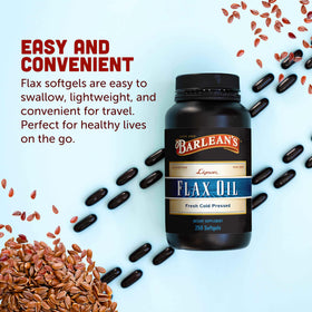 Barlean's Huile de Lin Lignane 1000 mg gélules molles vue de dessus