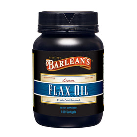 Barlean's Huile de Lin Lignanes Gélules 1550mg ALA, vue avant de l'emballage
