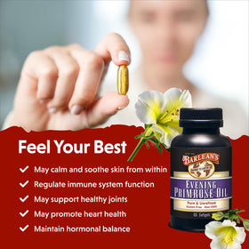 Barlean's Huile de Onagre gélules 60 softgels ouvertes