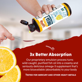 Barlean's Huile de Poisson Omega-3 Crème Citron dans un smoothie