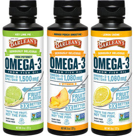 Barlean's Huile de Poisson Omega-3 Liquide 1500mg Key Lime Pie vue avant