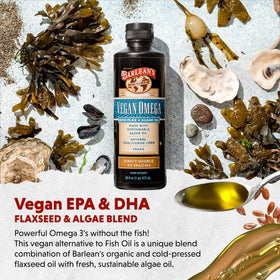 Barlean's Huile Végétale Omega 3 6 9 490g avec ingrédients