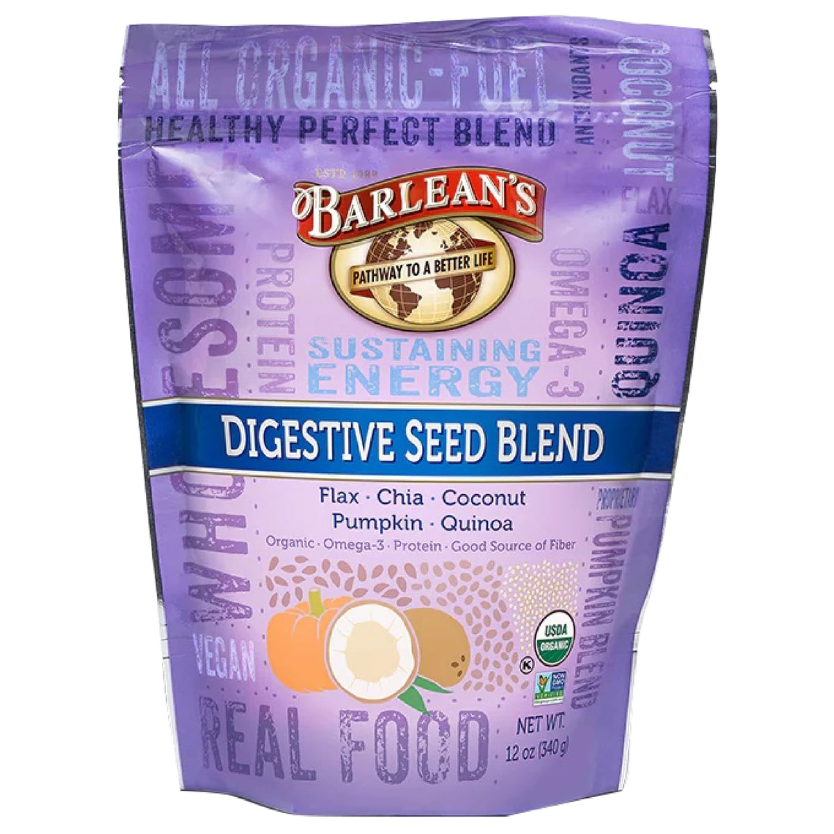 Barlean's Mélange de Graines Biologiques 331g vue de face