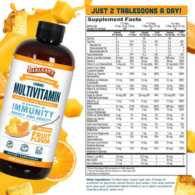 Barlean's Multivitamine Liquide Tropical 480ml avec étiquette