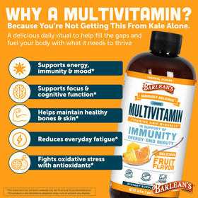Barlean's Multivitamine Liquide Tropical 480ml avec fruits frais