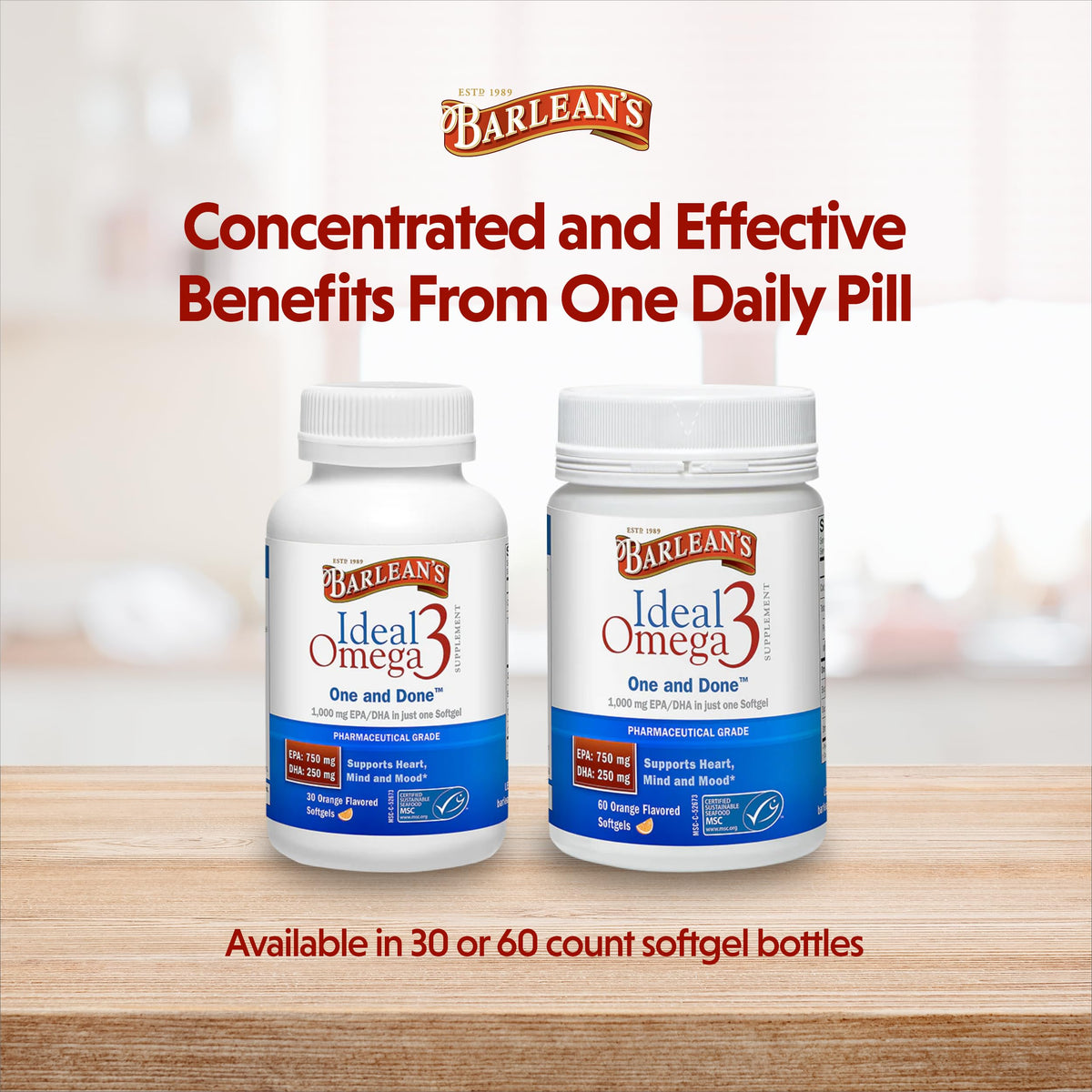 Barlean's Omega 3 gélules Orange goût