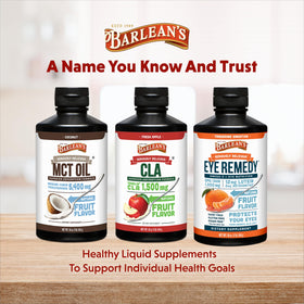 Barlean's Omega-3 Remède Oculaire 16oz présentation à côté d'autres produits