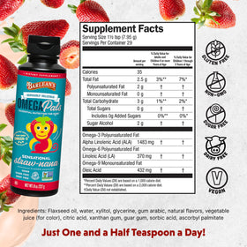 Barlean's Omega Pals Kids Omega-3 8oz bouteille arrière