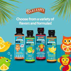 Barlean's Omega Pals Omega-3 Tangerine serving suggestion