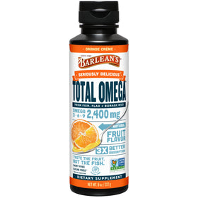 Barlean's Total Omega 3 6 9 Crème d'Orange 2400 mg bouteille avant