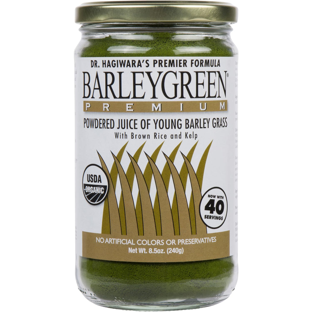 BARLEYGREEN Poudre de Jus de Herbe d'Orge Bio 240g vue de devant