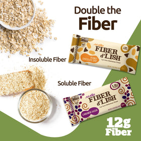 Barre NuGo Fiber d'Lish Canelle Raisin coupée en deux