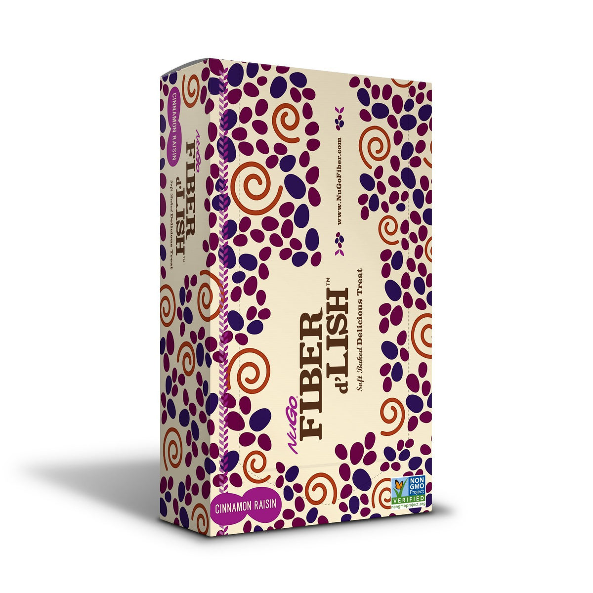 Barre NuGo Fiber d'Lish Canelle Raisin vue de face