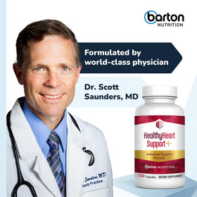 Barton Nutrition HealthyHeart Support+ avec arrière-plan naturel