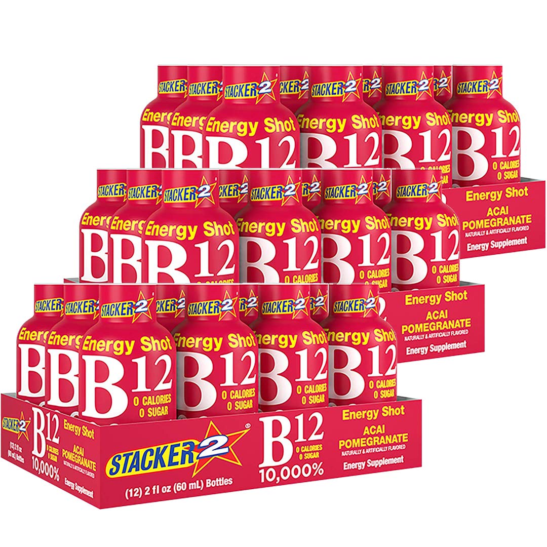 BASED BOX Shots Énergétiques B Complex B12 B6 B3 pack de 36 unités