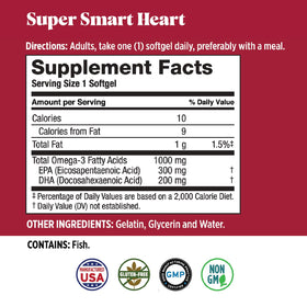 Basic Brands Huile de Poisson Oméga-3 1000 mg étiquette détaillée