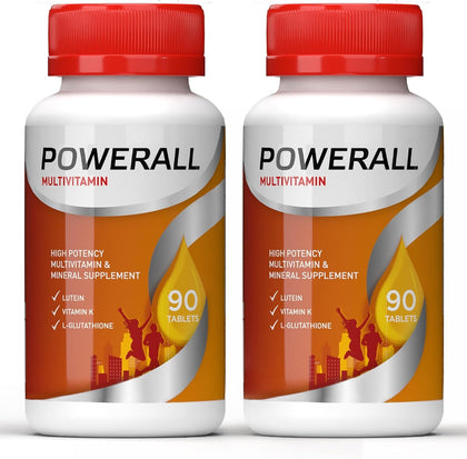 Basic Brands Multivitamin Powerall 90 comprimés, vue de face