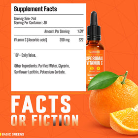 BASIC GREENS Vitamine C Liposomale 6000mg flacon arrière