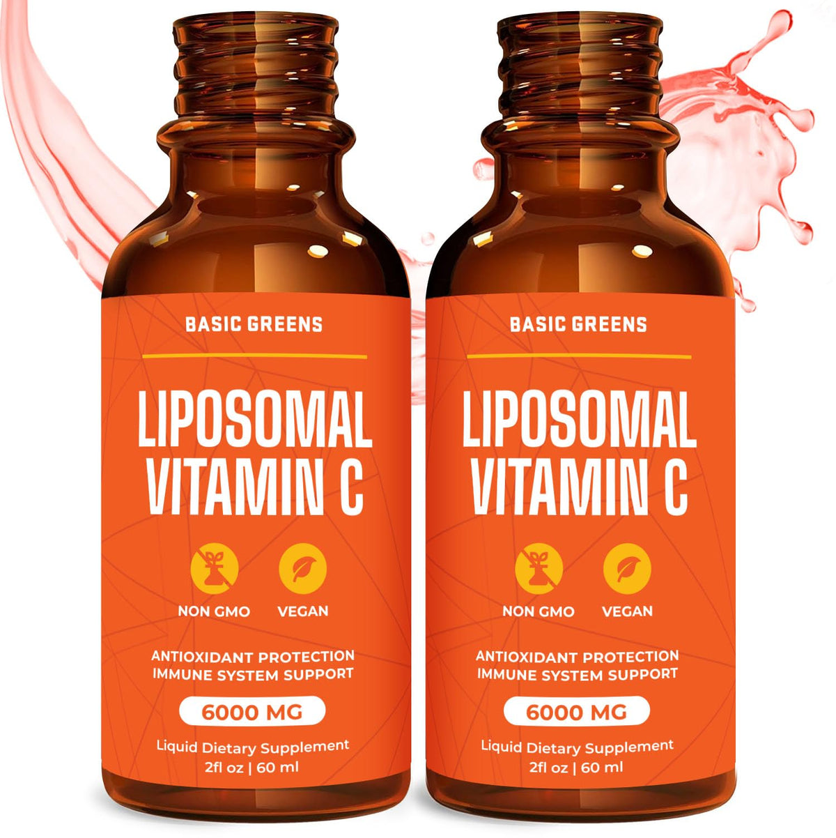 BASIC GREENS Vitamine C Liposomale 6000mg flacon avant