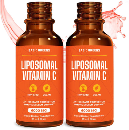 BASIC GREENS Vitamine C Liposomale 6000mg flacon avant