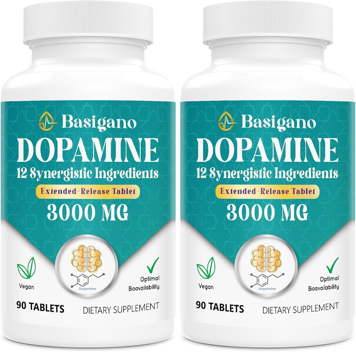 Basigano Complément Alimentaire Dopamine 259g vue de face