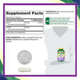 BASKETGOODS capsules de Vitamine B3 Niacine 500mg sur une table