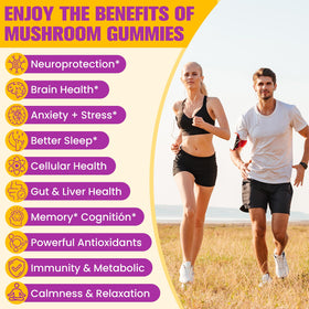 Basopum Gummies Champignons 4000mg, gros plan sur les gummies