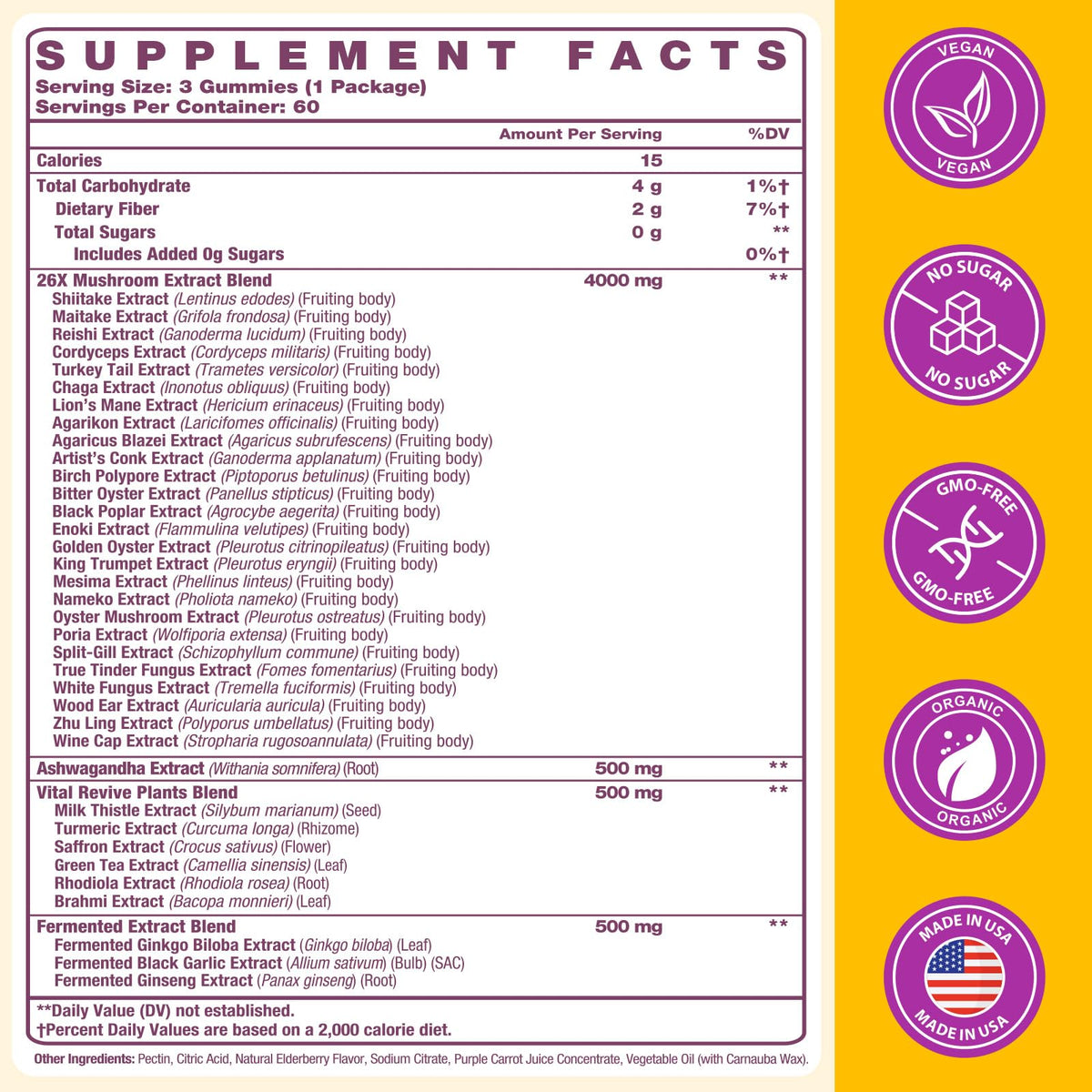 Basopum Gummies Champignons 4000mg, gummies avec une boisson