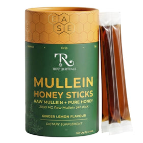 Bâtonnet de miel de mullein TRUSTED RITUALS, saveur gingembre citron