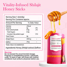 Bâtonnet de miel shilajit Blumskin fraise ouvert