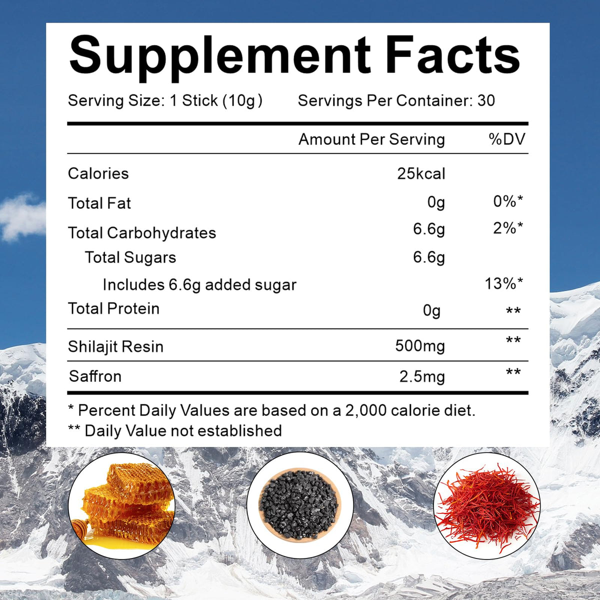 Bâtonnet de miel Shilajit Mchokuu ouvert, vue de près