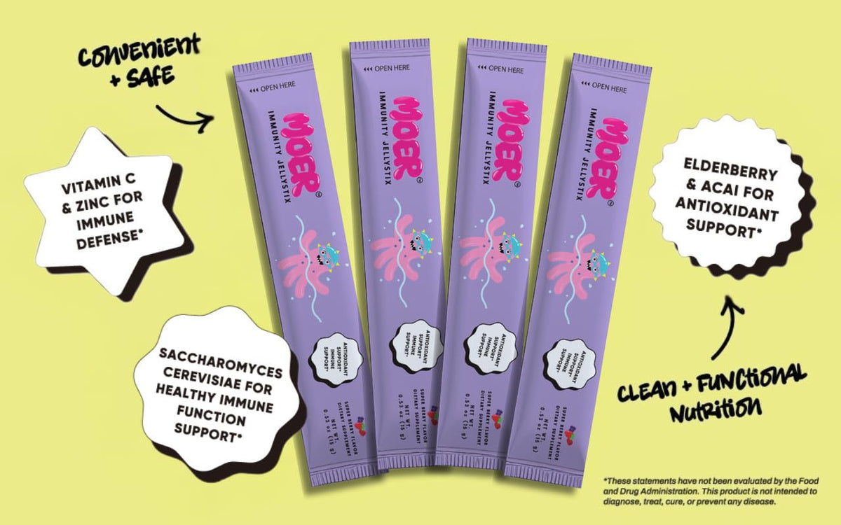 Bâtonnet JellyStix MOER en format pratique, prêt à être consommé