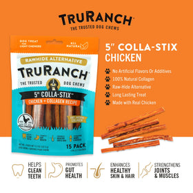 Bâtonnets de collagène TRURANCH 5" en gros plan