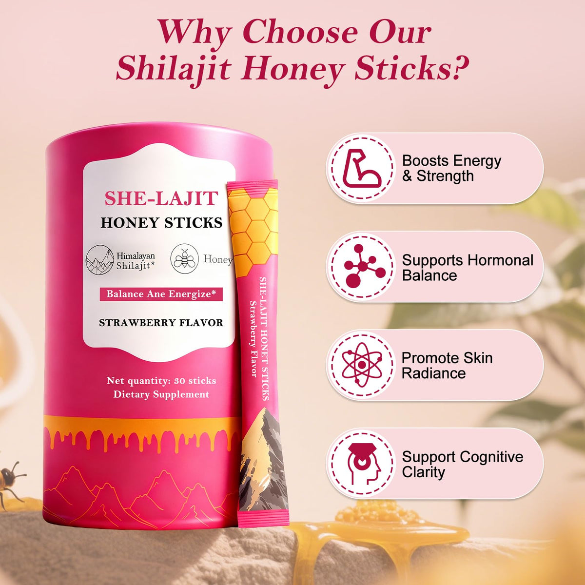 Bâtonnets de miel Shilajit Koloskiy, utilisation dans un smoothie