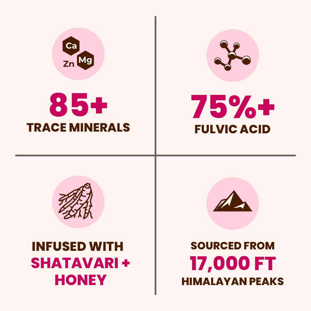 Bâtonnets de miel Shilajit Natruveda avec résine de Shilajit
