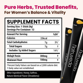 Bâtonnets de miel Shilajit Natruveda, format pratique