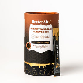 Bâtonnets de Shilajit au caramel et miel de Better Alt, boîte de 30 bâtonnets