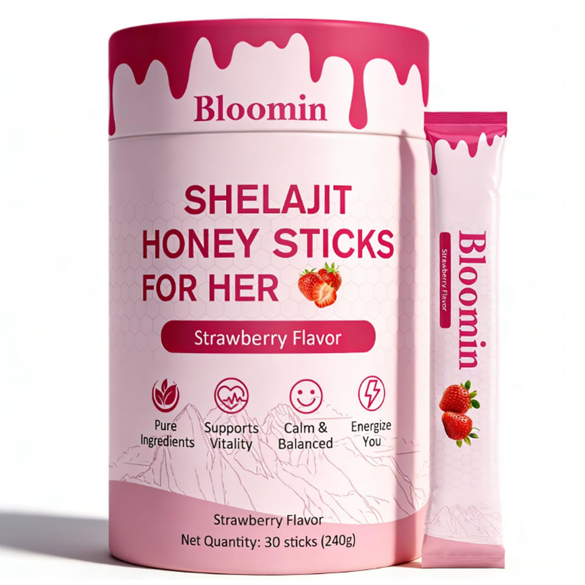 Bâtons de miel Shilajit Belano, vue avant, emballage individuel