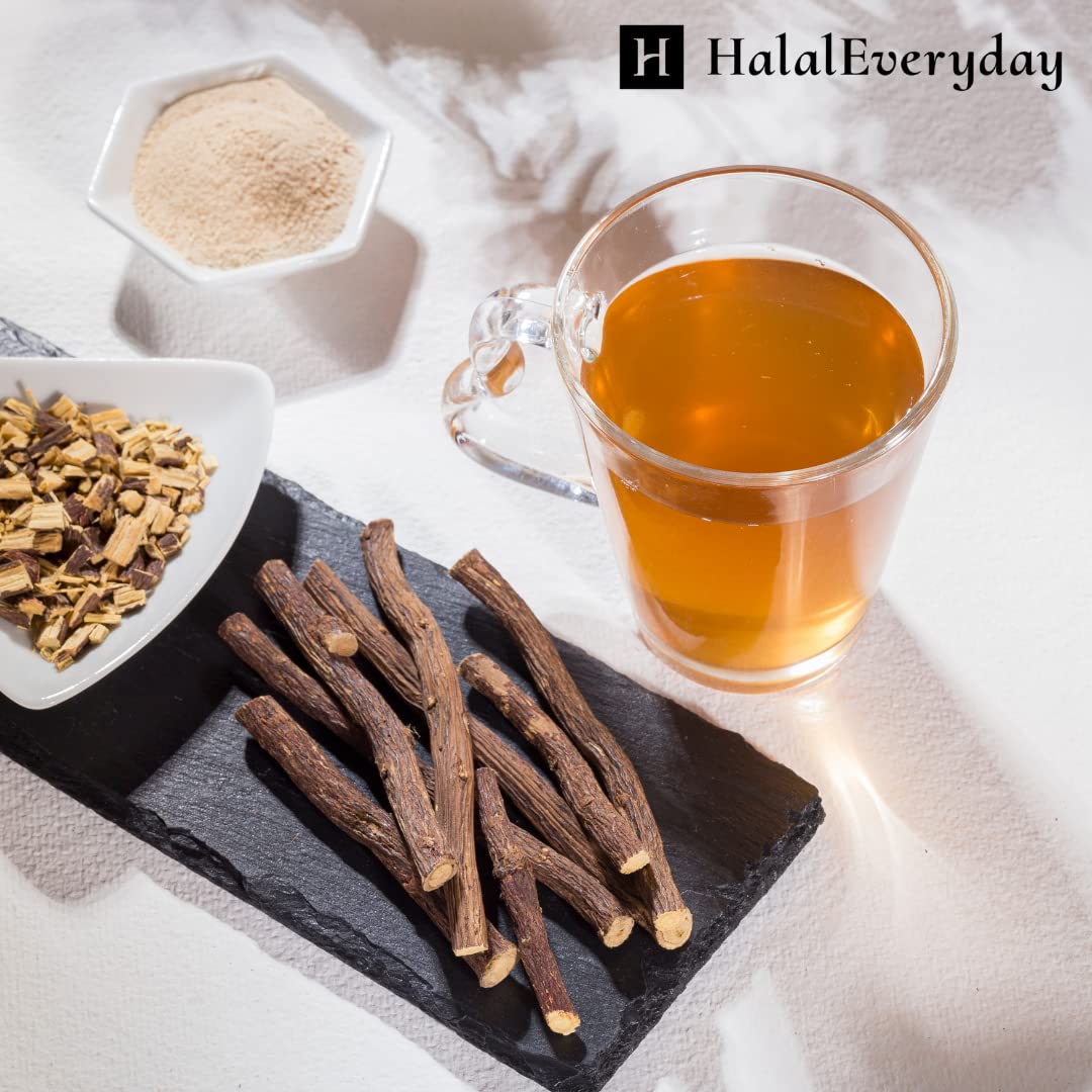 Bâtons de réglisse HalalEveryDay, vue de côté avec dimensions