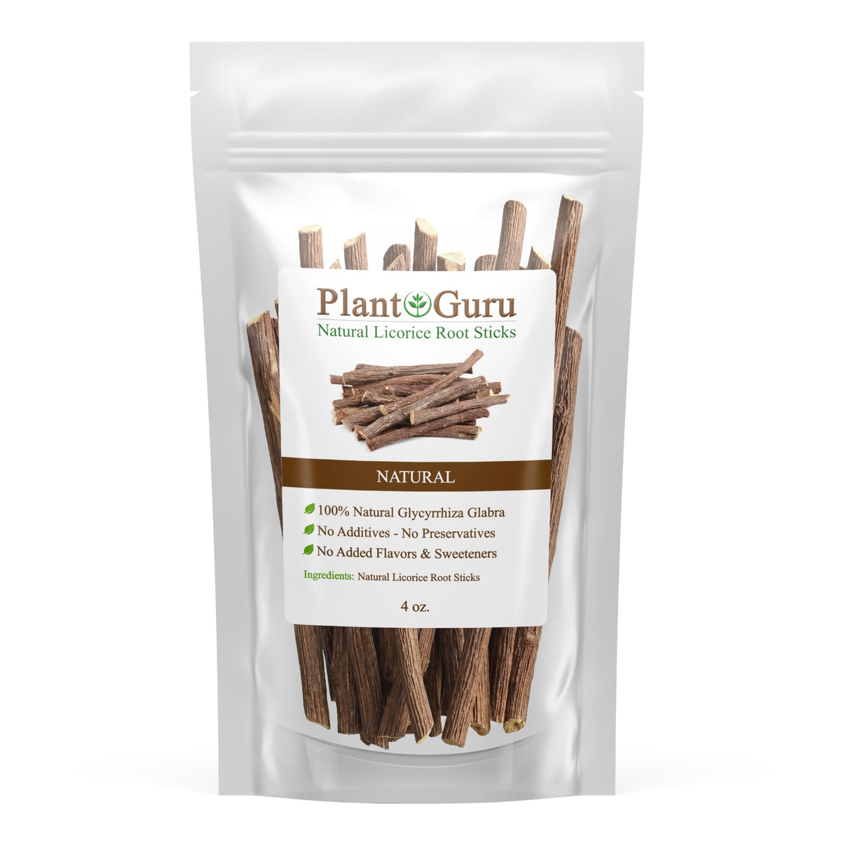 Bâtons de réglisse Plant Guru, vue avant, racines naturelles