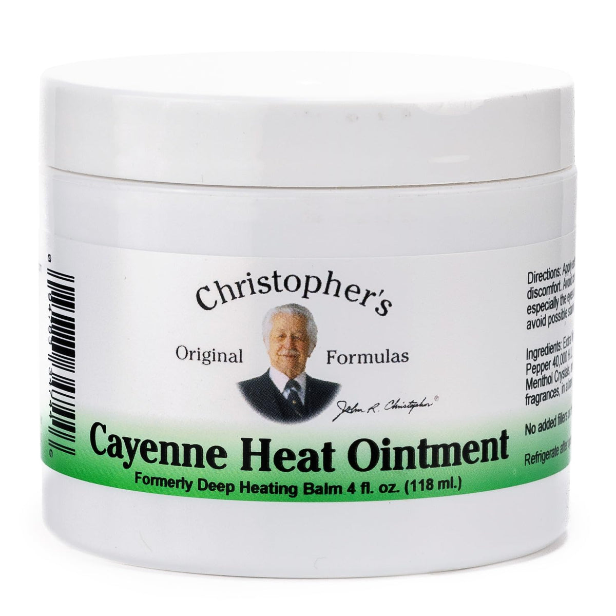 Baume Chaleur Cayenne 4 fl oz, vue avant du tube