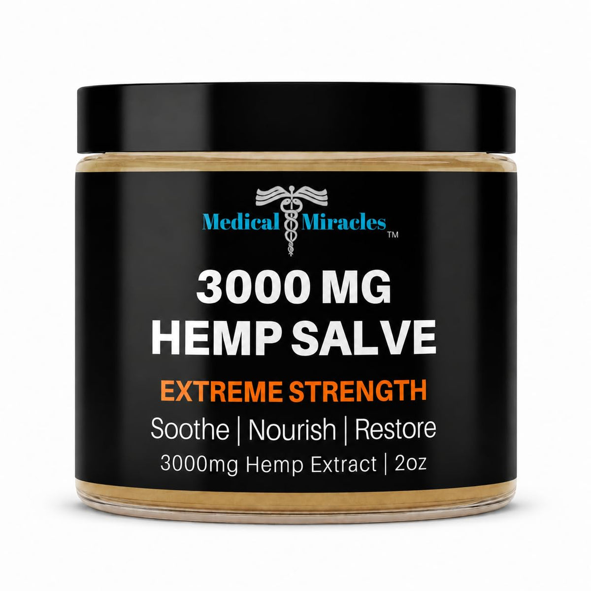 Baume Medical Miracles 3000 mg vue avant avec texture lisse