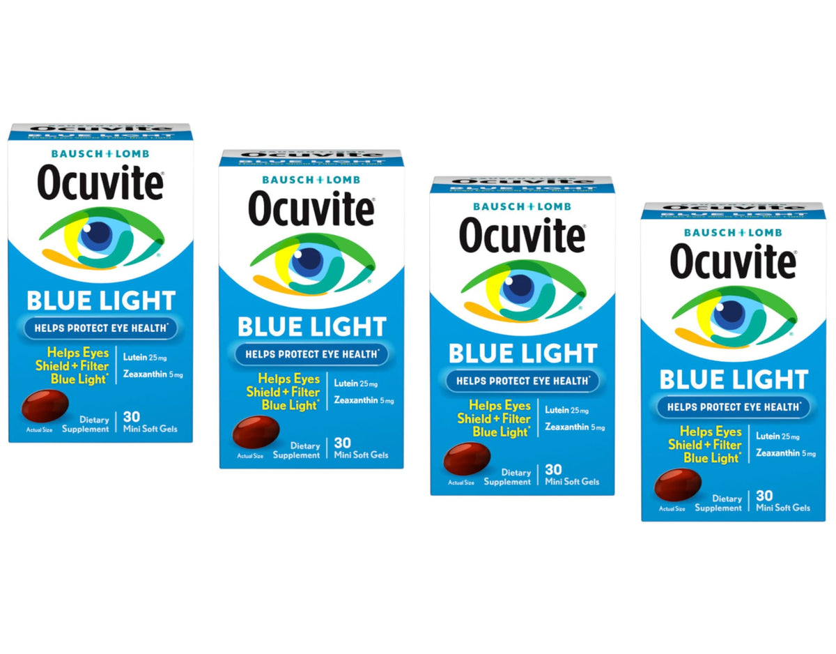 Bausch + Lomb Ocuvite Blue Light gélules mini de 25 mg lutéine vue de face